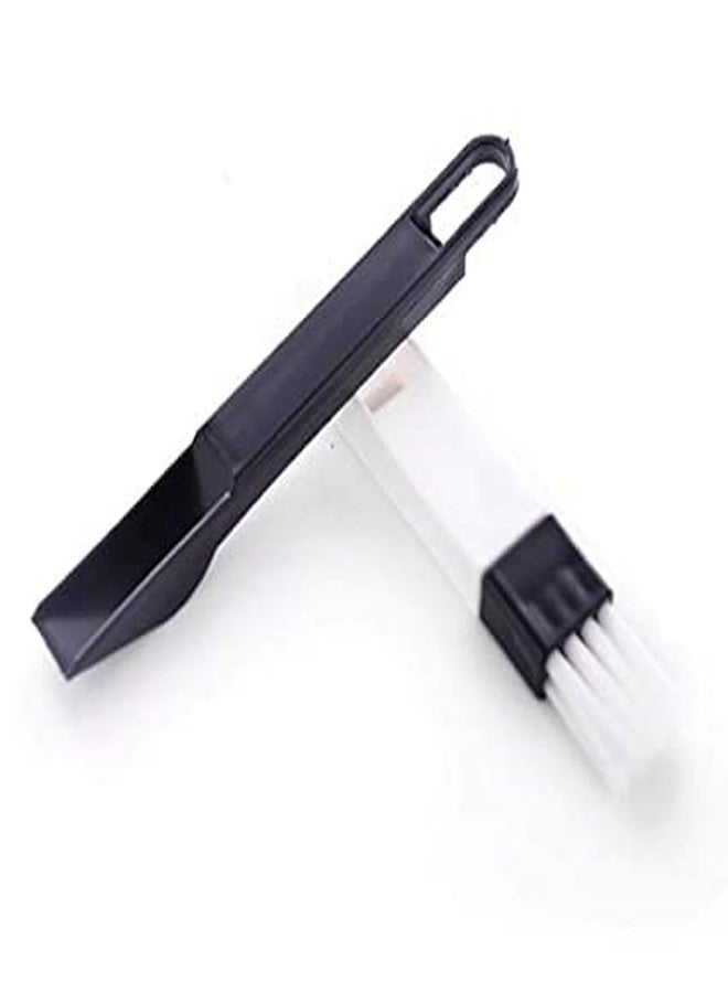 DOMUM Plastic Corners & Edges Dust Multipurpose Use Cleaning Brush for Window Frame, Keyboard with Mini Dustpan, Multicolor - Pack of 1. - Image 1